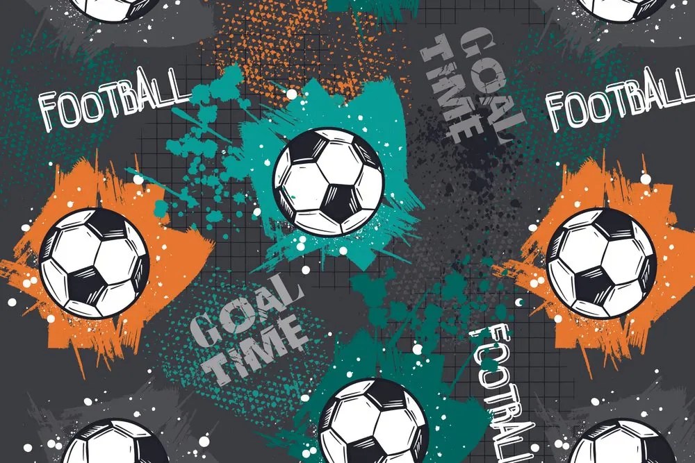 Tapet minge de fotbal în design modern