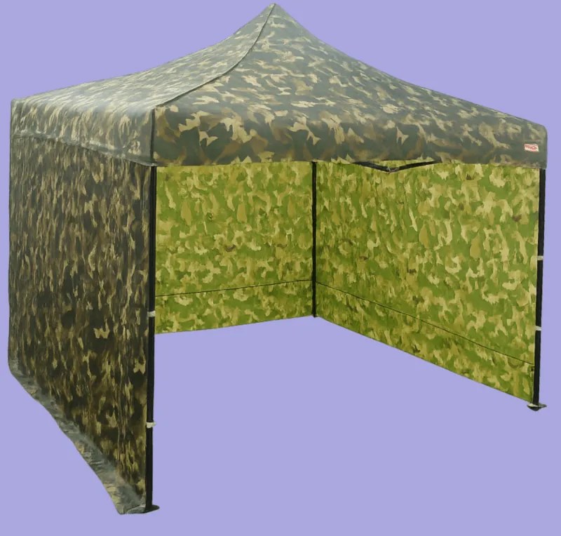 Pavilion de grădină 3x3m – din aluminiu, 3 pereţi laterali, Camuflaj