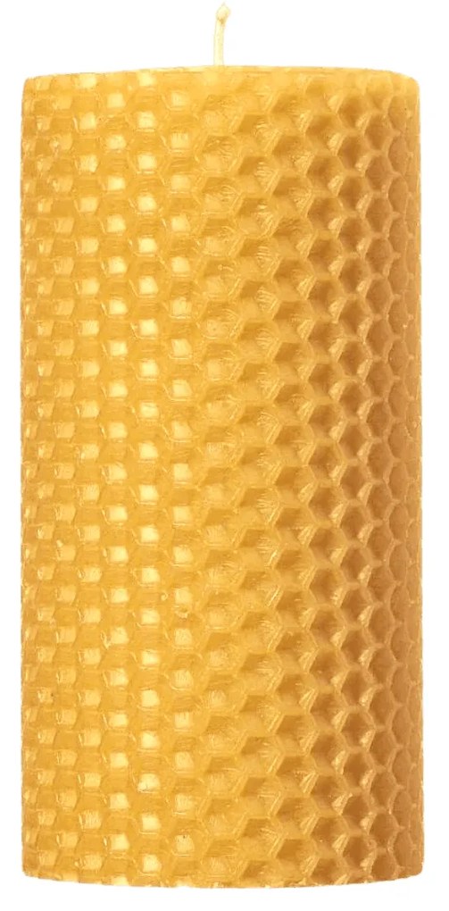 Lumanare Marturie din Ceara de Albine naturala tip fagure H10 6,5cm Natural, 10 cm, 6,5 cm
