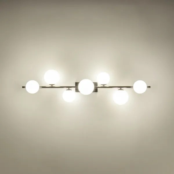 Brilagi - Lustră LED aplicată MILLA 7xG9/3W/230V negru crom/alb