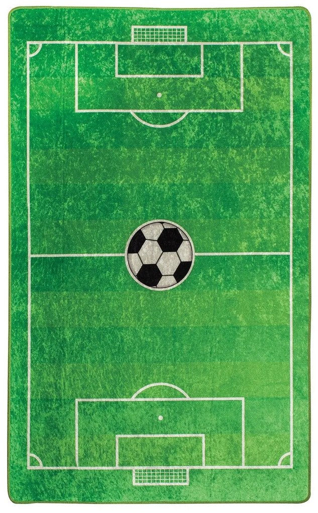 Covor de Copii Teren Football, Verde, 160x100 cm
