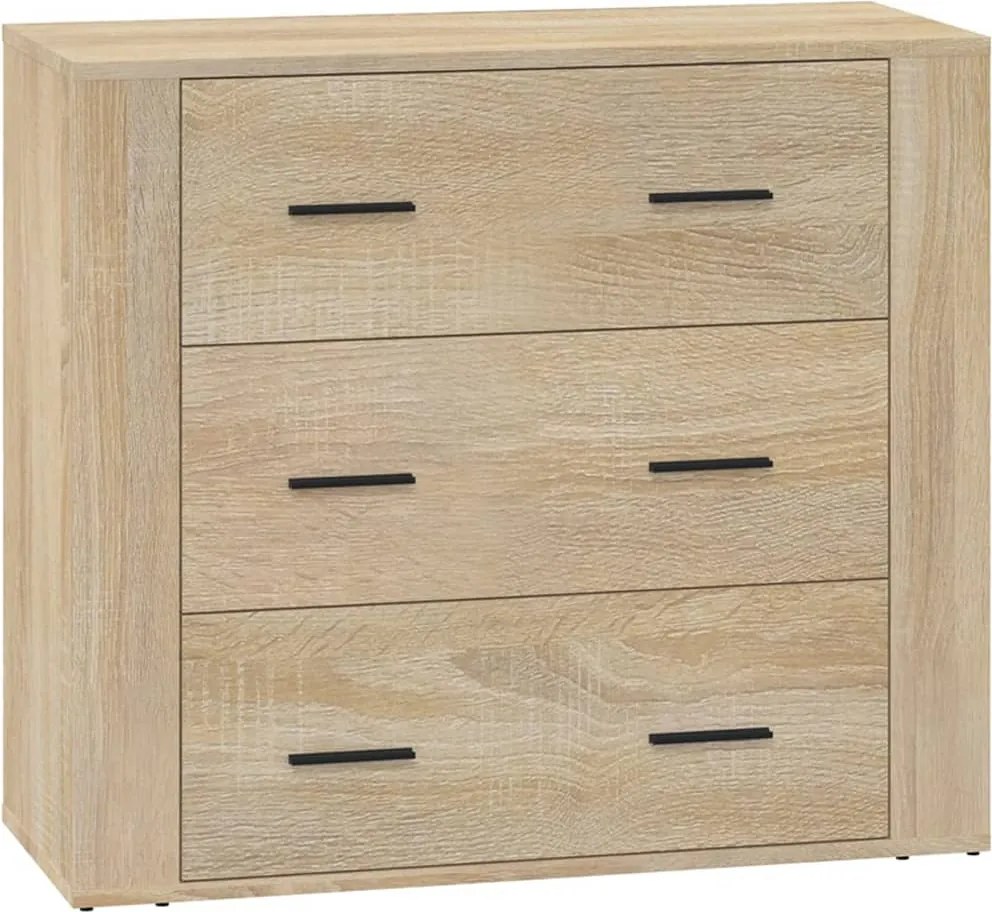 vidaXL Dulap, stejar sonoma, 80x33x70 cm, lemn compozit