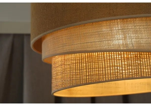 Plafonieră Duolla YUTE TRIO 3xE27/15W/230V d. 60 cm maro/gri/bej