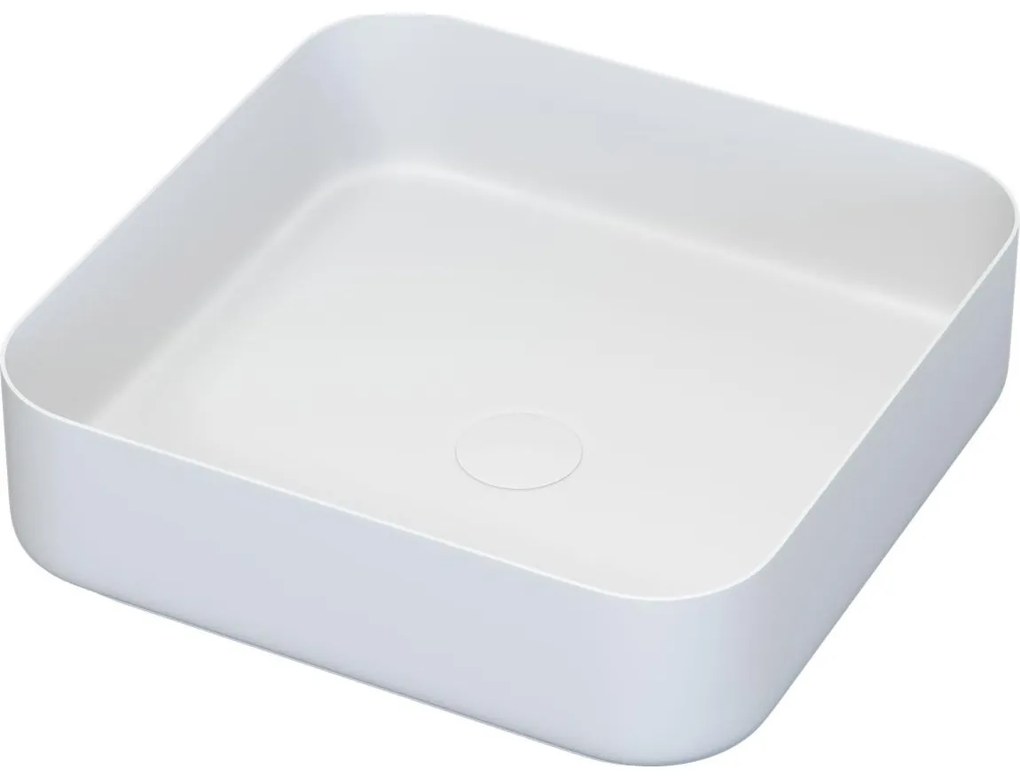 Lavoar pentru blat LJORDAL 40x40 cm, oțel/alb - BATH DELUXE 06-040-17-01-00