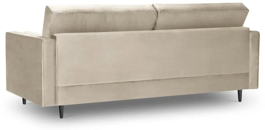 Canapea din catifea Milo Casa Santo, 219 cm, bej