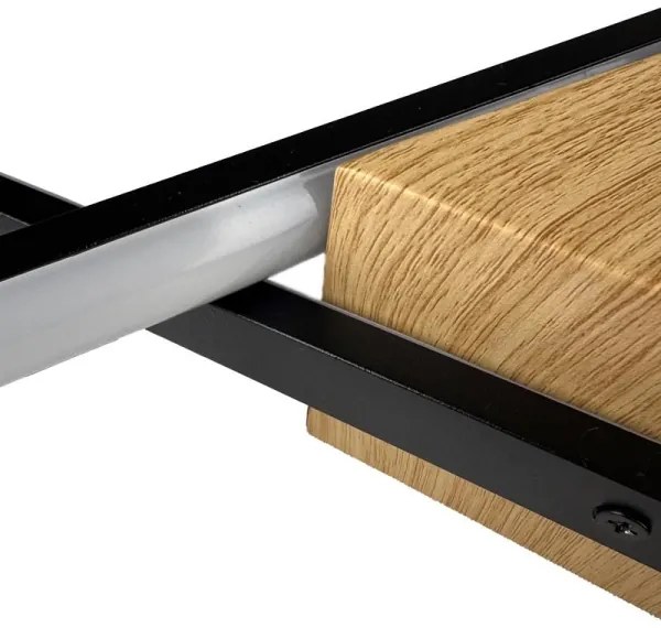 Plafonieră LED dimabilă LED/75W/230V 3000-6500K maro/negru + telecomandă