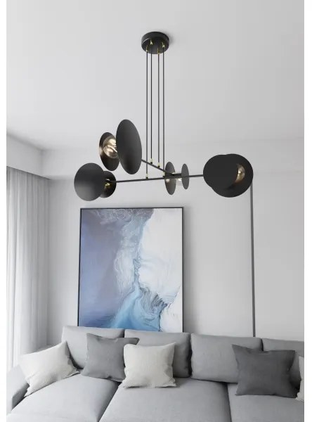 Lustră pe cablu IDEA 4xE27/15W/230V negru