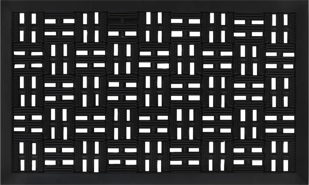 vidaXL Covoraș de ușă dreptunghiular, 45x75 cm, cauciuc