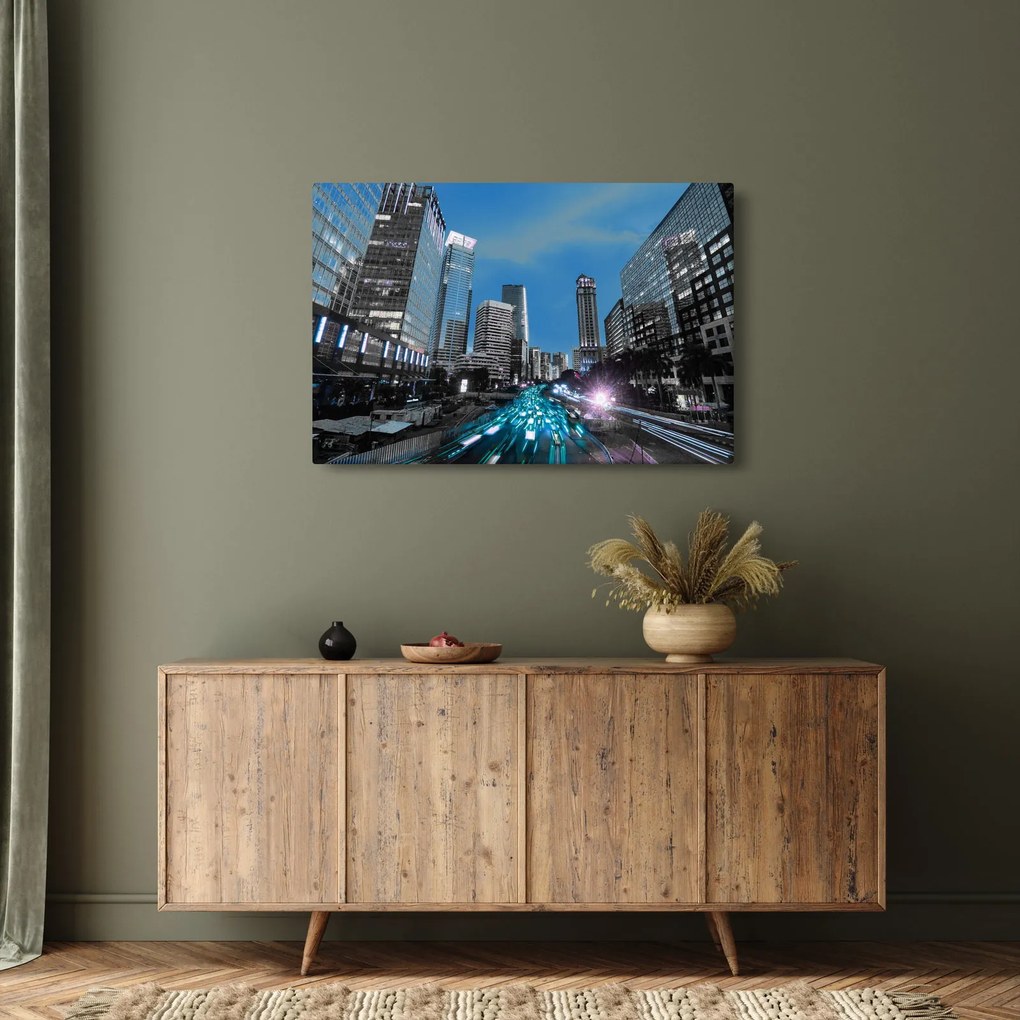 Tablou cu oraș nocturn (90x60 cm)