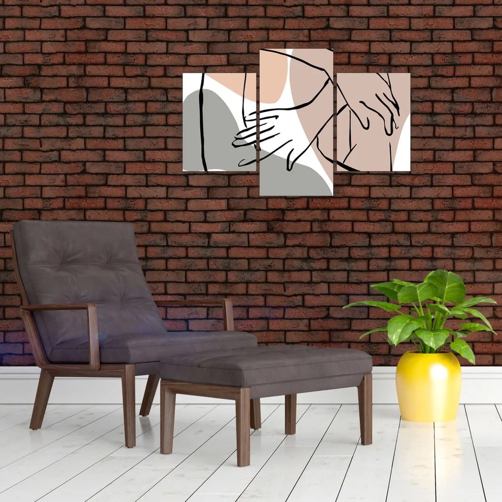 Tablou - Femeie corp linie de artă N⁰2 (90x60 cm)
