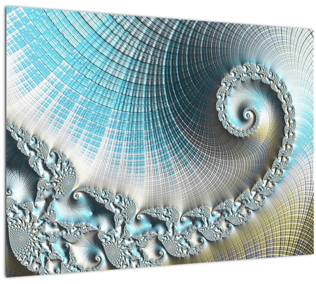 Tablou pe sticlă - Spirale texturate (70x50 cm)