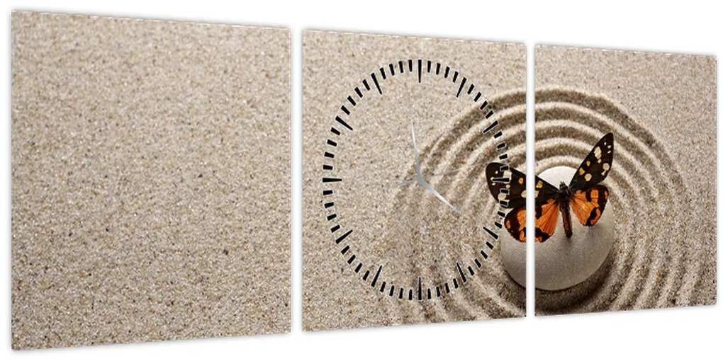 Tablou - Grădina Zen (cu ceas) (90x30 cm)