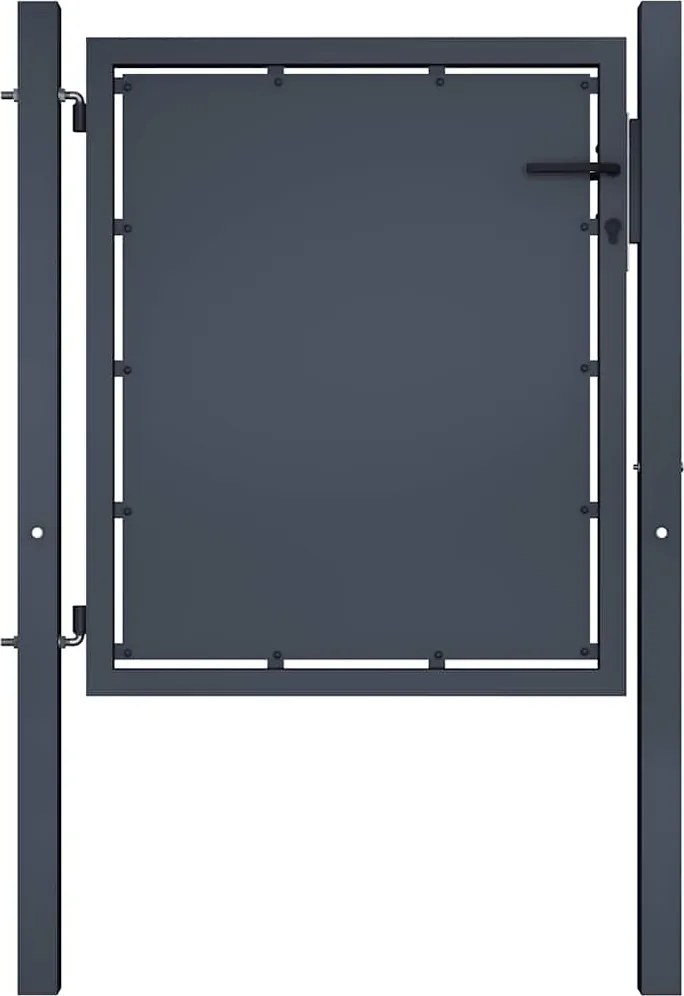 vidaXL Poartă de grădină din oțel 100x75 cm antracit