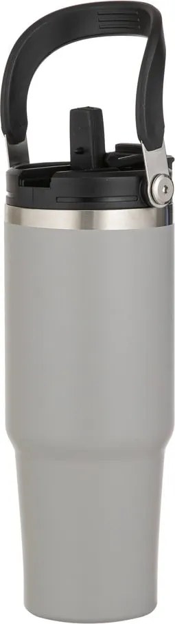 Sticlă gri de călătorie din oțel inoxidabil 1 l Eco – Ladelle