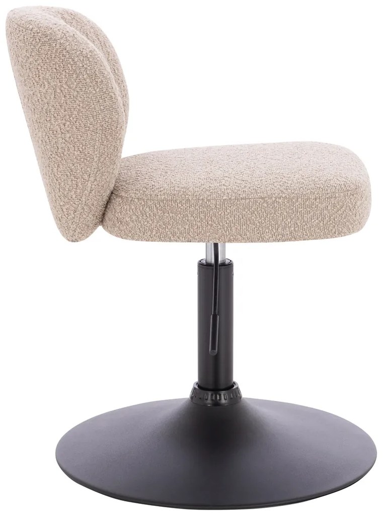 HR193N Scaun Latte Boucle cu Bază Neagră