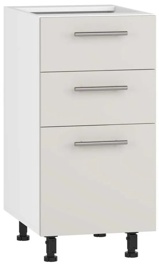 Dulap de jos Vento D3S-40/82, alb / crem