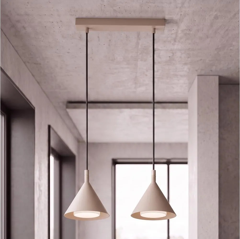 Brilagi - Lustră pe cablu CONE DOUBLE 2xGX53/15W/230V bej