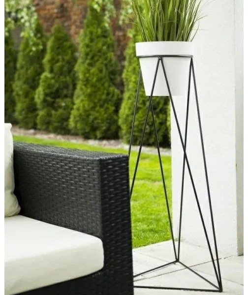 Suport de ghiveci TRIANGL 90x50 cm negru