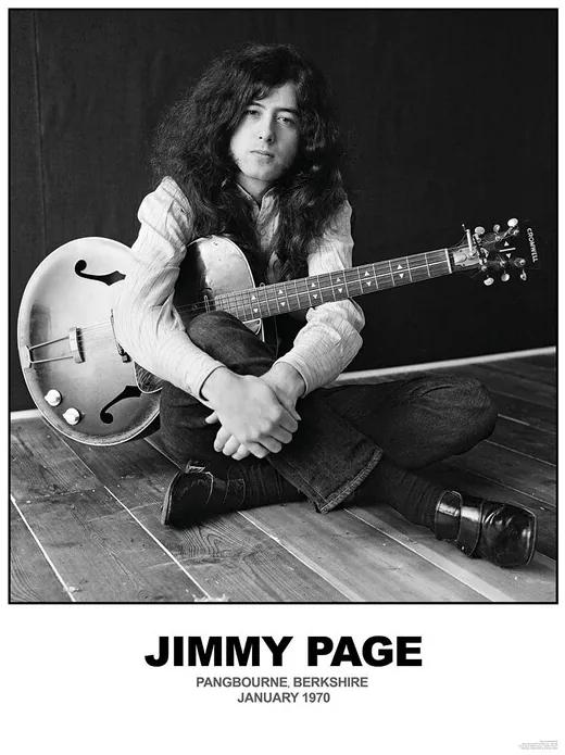 Poster Jimmy Page - January 1970 Berkshire, (59.4 x 84.1 cm)