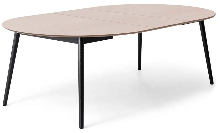 Masă de dining rotundă extensibilă cu blat cu aspect de lemn de stejar cu blat suplimentar ø 135 cm Meza – Hammel Furniture