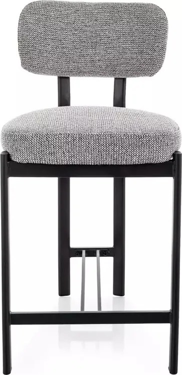 Scaun de bar Misaki H-2 gri 254 / negru mat