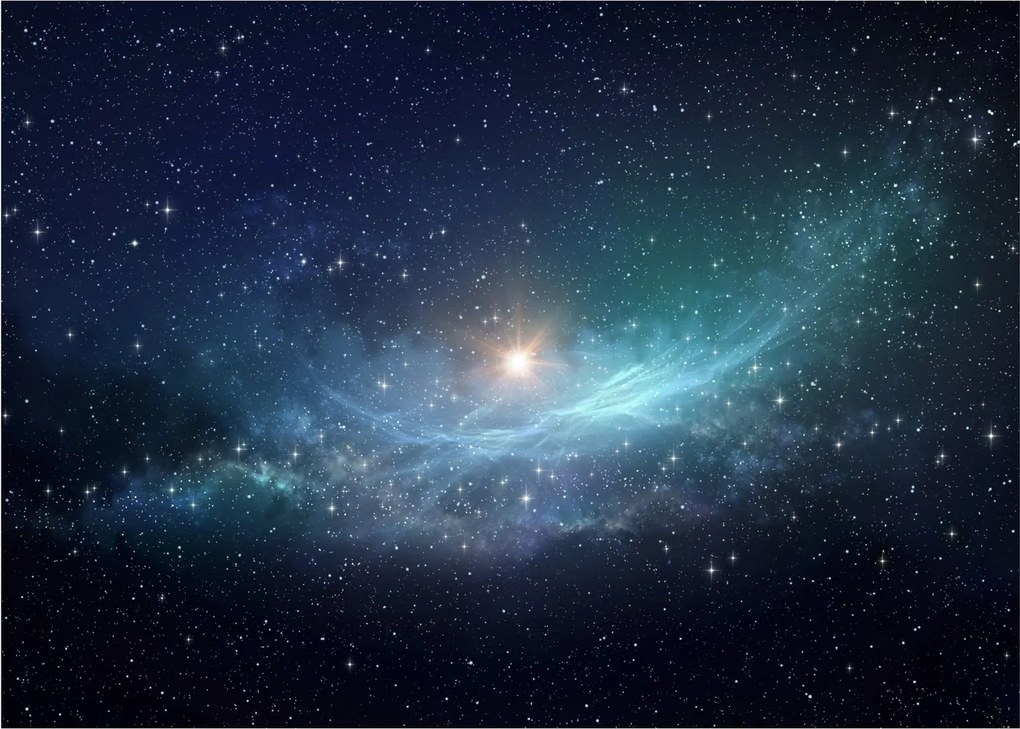 Tablou pe sticlă - Stele și nebuloase (70x50 cm)
