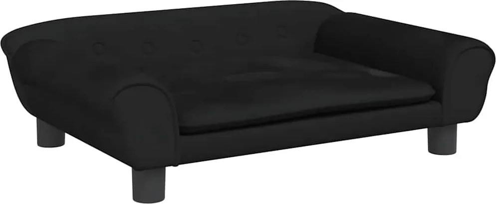 vidaXL Canapea pentru copii, negru, 70x45x26 cm, catifea