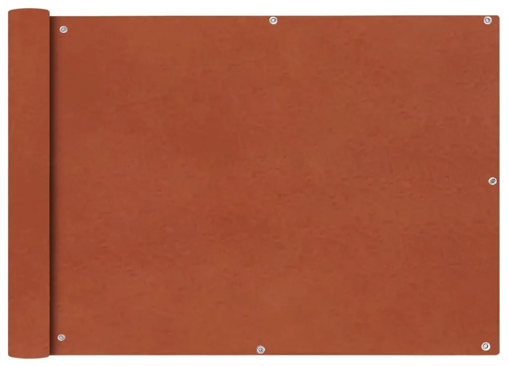 vidaXL Prelată balcon, material textil oxford, 75 x 400 cm, teracota