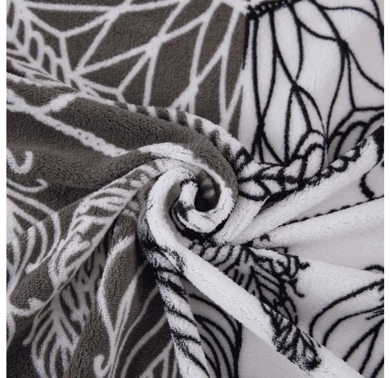 Cearsaf Cocolino microplus cu elastic TIRSO 90x200 cm gri-alb