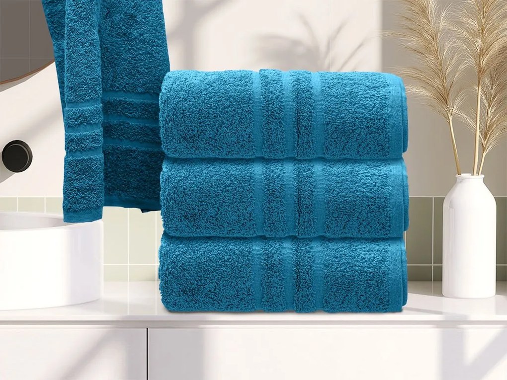 Prosop CONFORT 50 x 100 cm azur, 100% bumbac