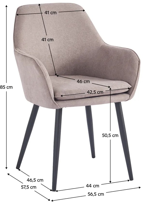 Fotoliu de design,gri-maroniu Taupe negru, ILKOM