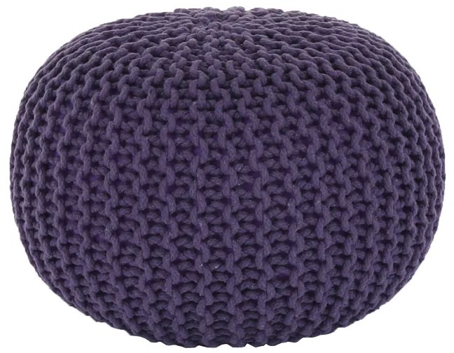 Taburet împletit, bumbac violet, GOBI TYP 2