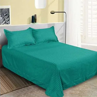 Lenjerie de pat 2 persoane, bumbac Damasc, 6 piese, uni, SSD35