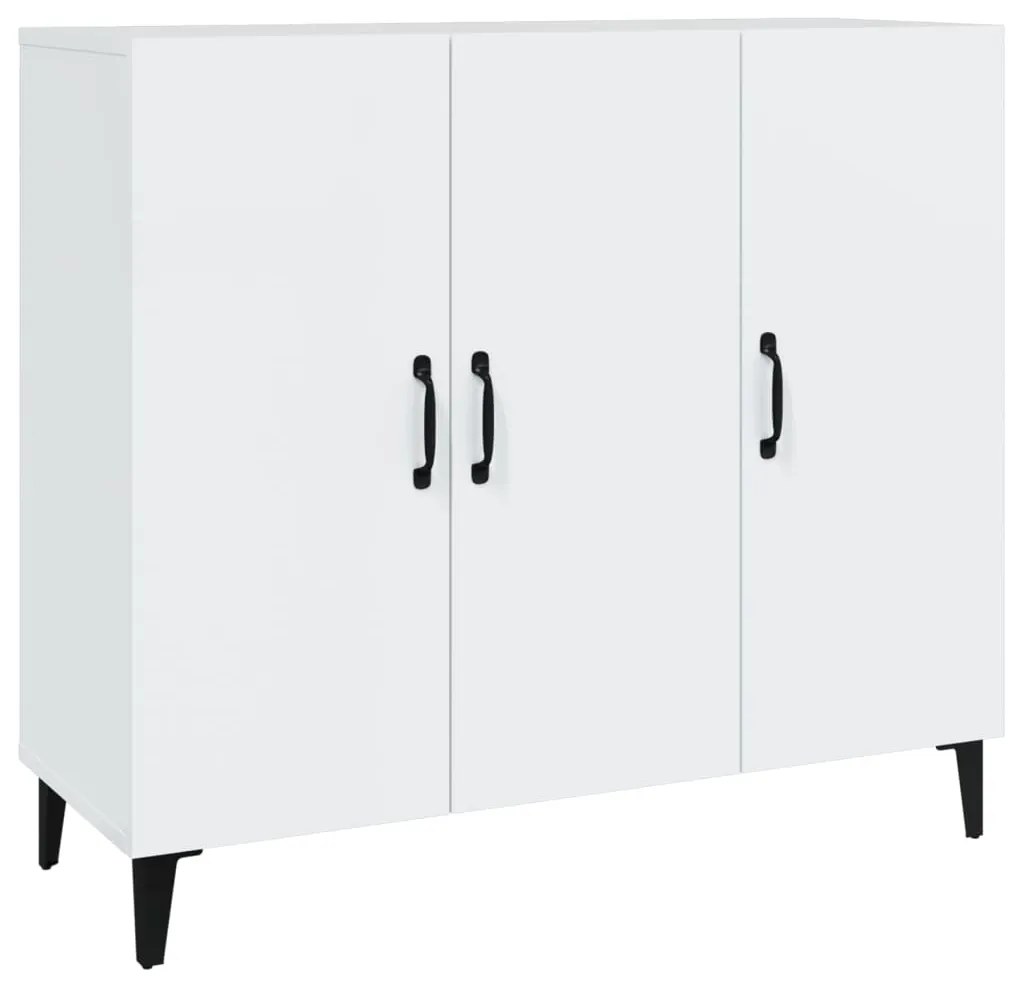 812507 vidaXL Servantă, alb extralucios, 90x34x80 cm, lemn compozit