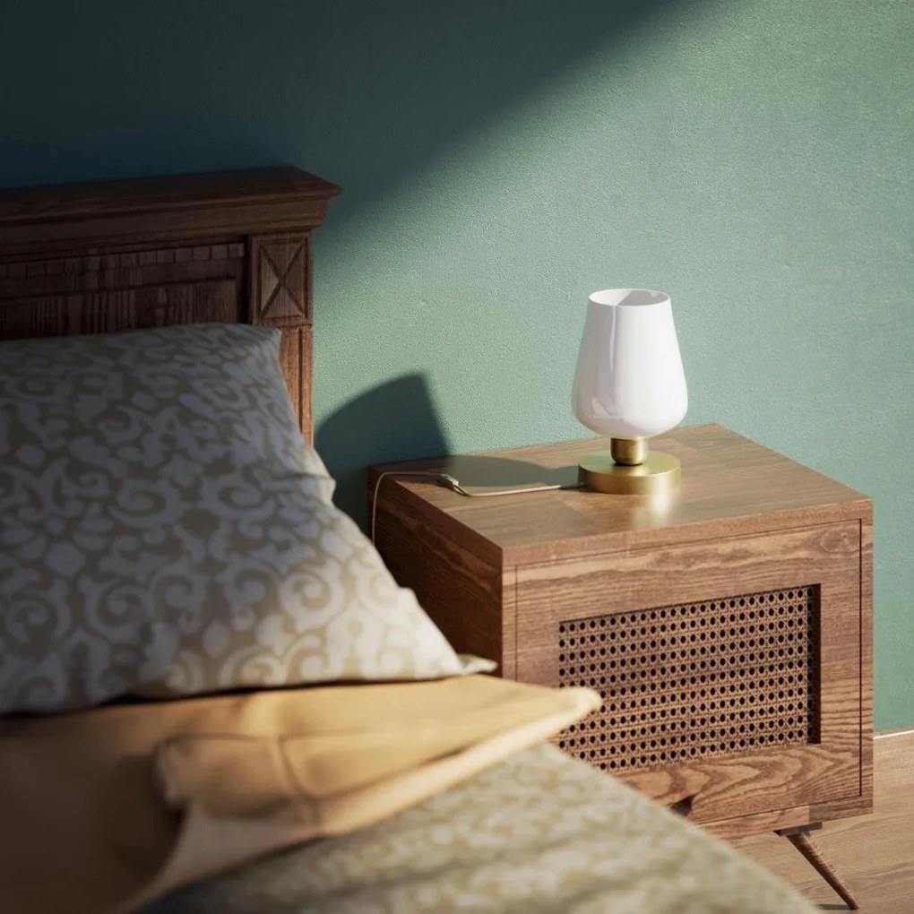 Veioza design italian din alama si sticla Talis