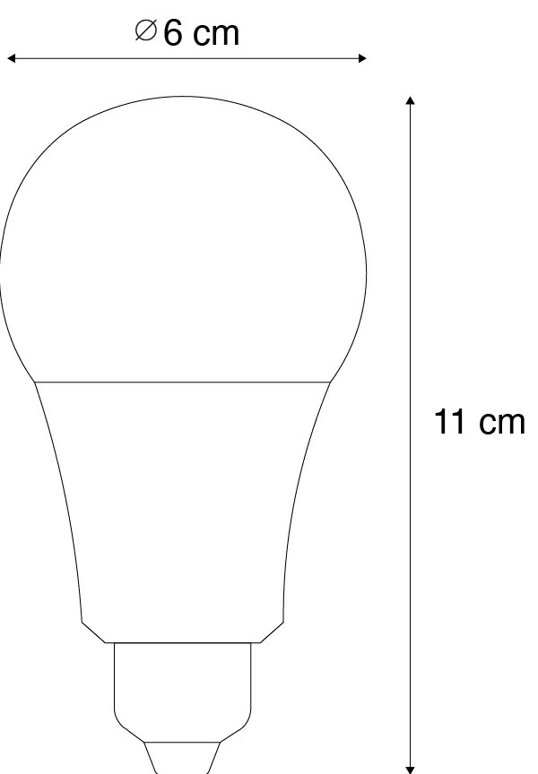 Set 5 becuri Becuri LED inteligente E27 A60 mat RGBW 9W 806lm 2700-6500K