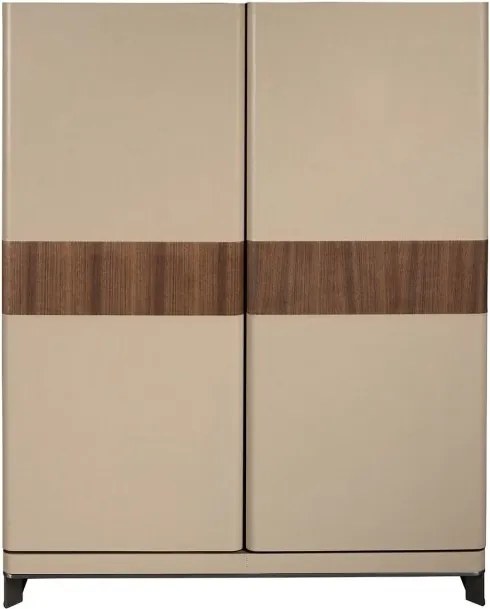 Bufet, Bar design LUX furnir de nuc si piele High sideboard