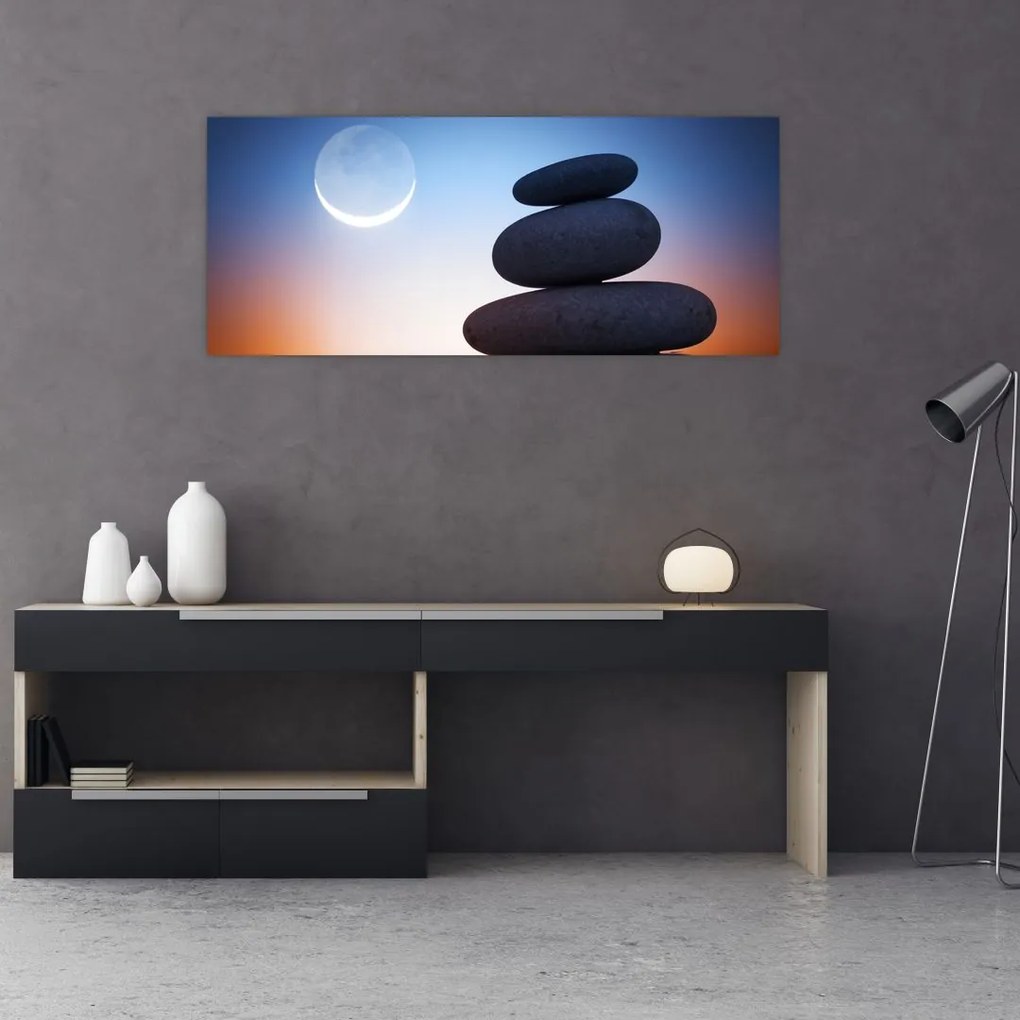 Tablou cu pietre suprapuse (120x50 cm)