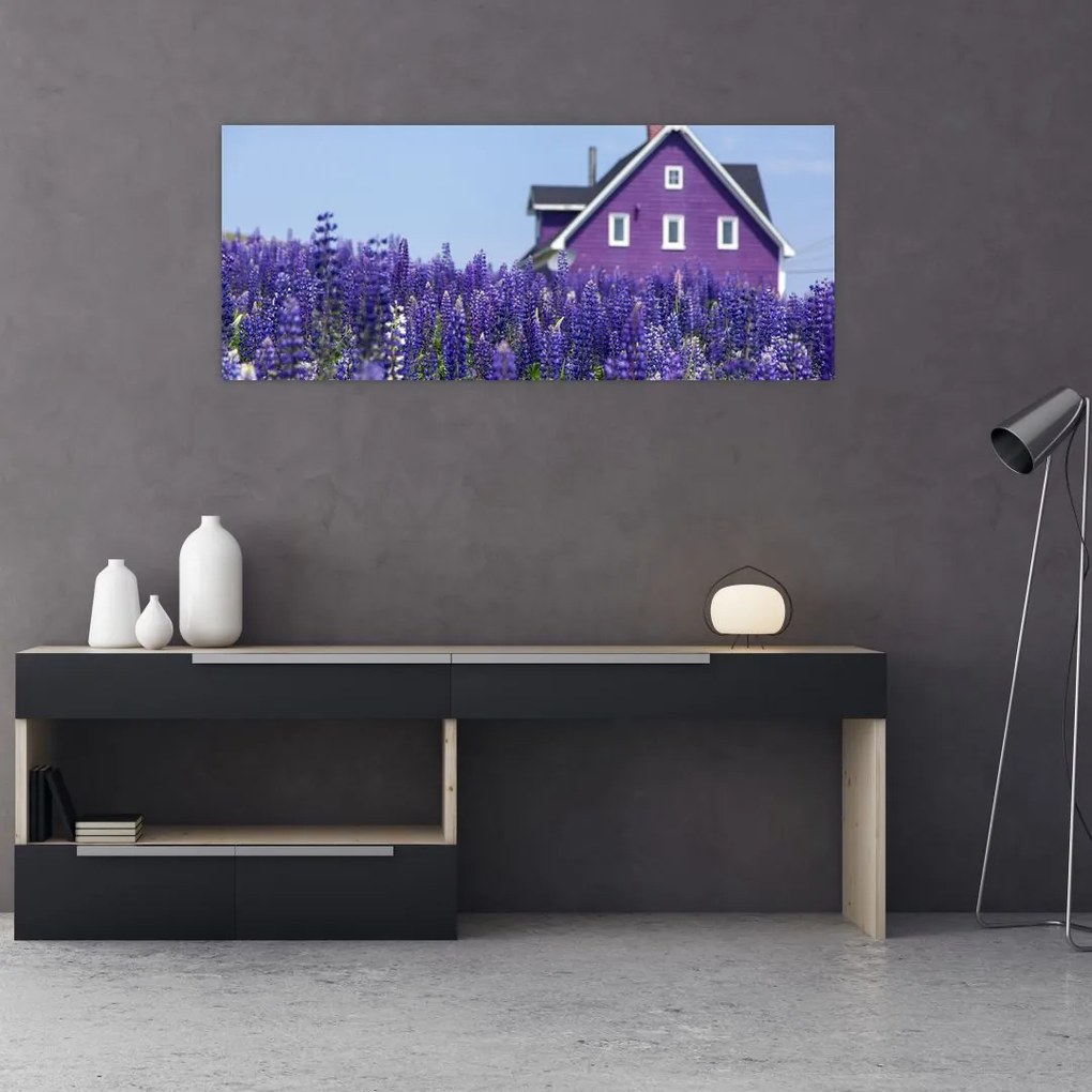 Tablou cu câmp de lavanda (120x50 cm)