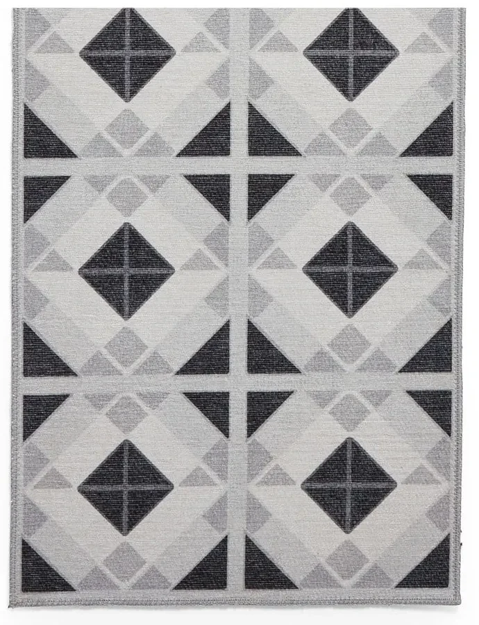 Covor tip traversă gri deschis-gri închis lavabil 61x170 cm Victoria Light – Think Rugs