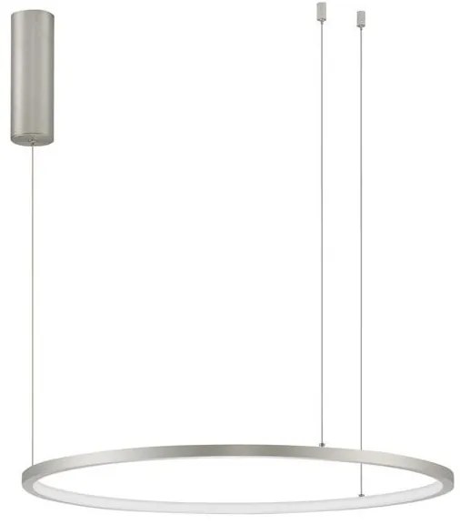 Lustra LED suspendata design modern circular TARQUIN D-60cm argintie