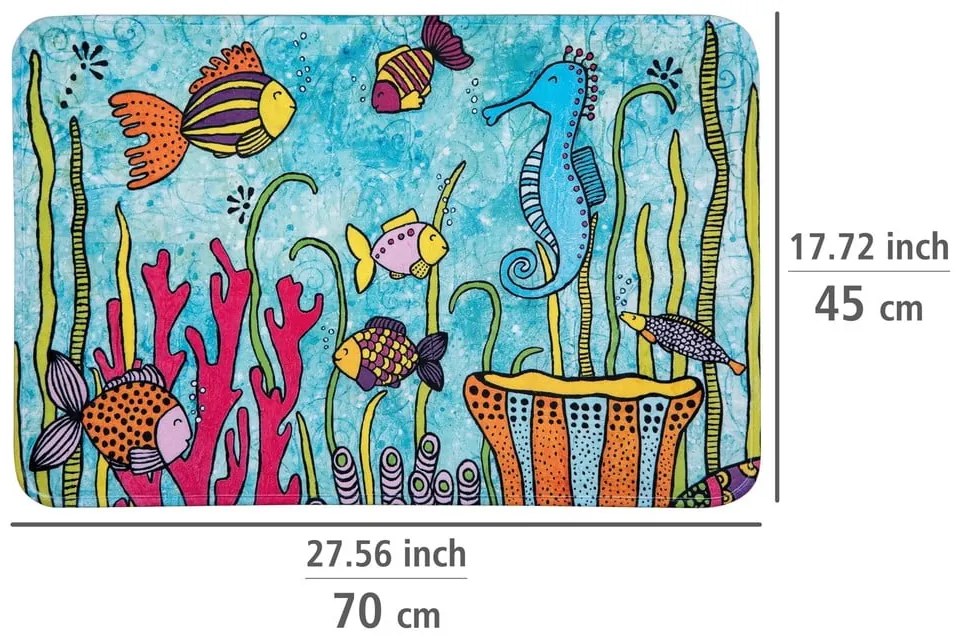 Covoraș de baie din material textil 45x70 cm Rollin'Art Ocean Life – Wenko