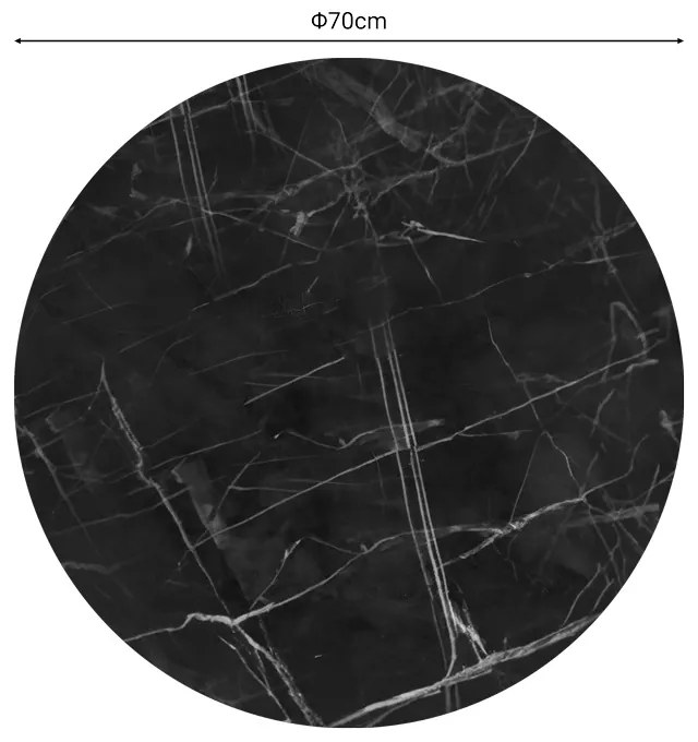 Blat masa Saran marmura negru 70x70x2.5 cm