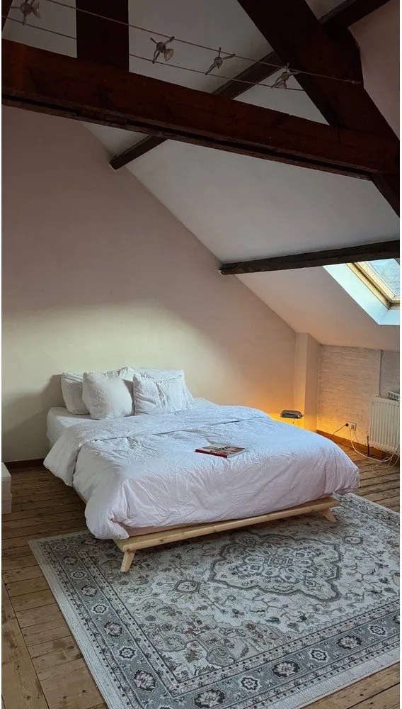 Pat matrimonial Karup Design Senza Bed Natural, 160 x 200 cm