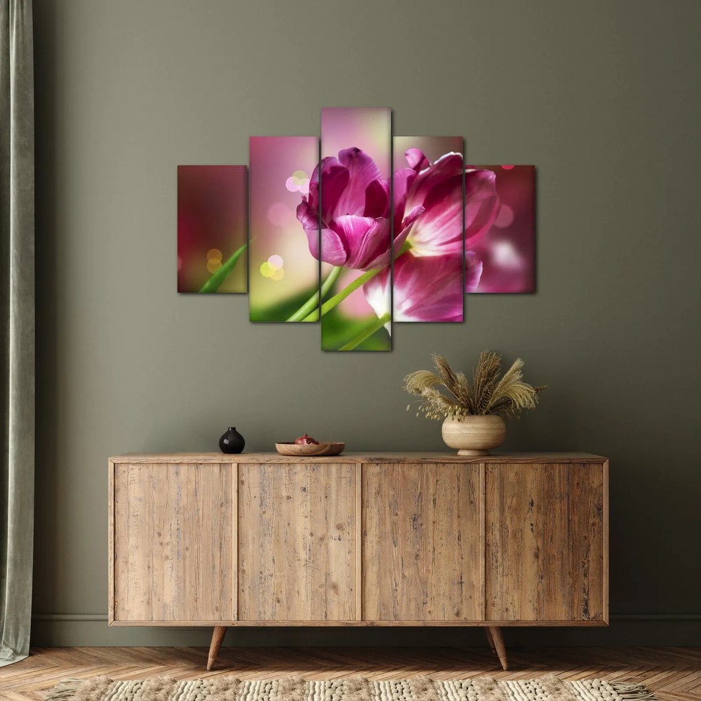 Tablou cu lalele roz (150x105 cm)