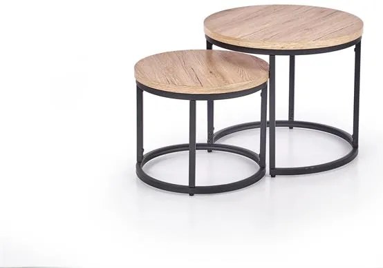 Set de mese de cafea FALKEN cu decor stejar San remo