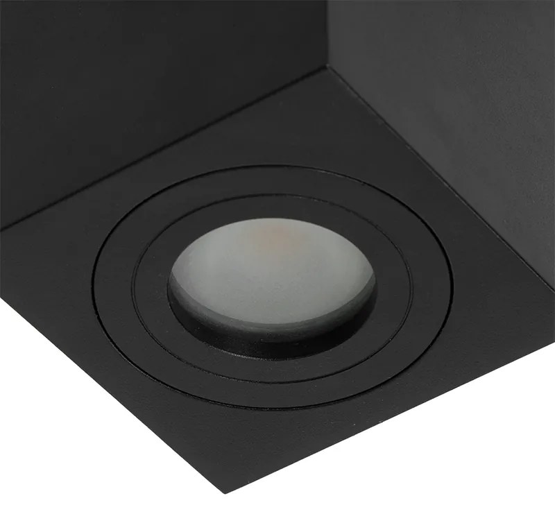 Spotlight modern pătrat pentru baie negru - Capa