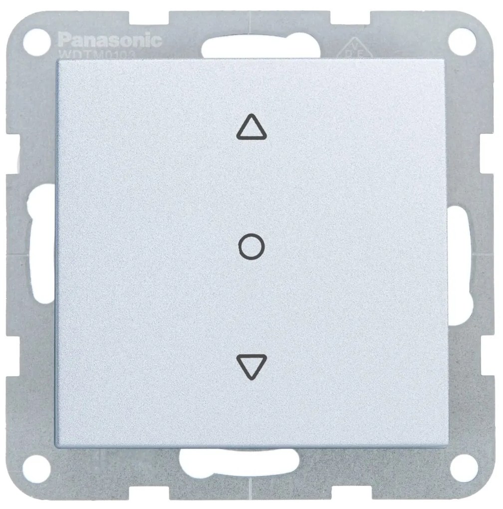 Intrerupator jaluzele 10A, IP20, Argintiu, Panasonic Karre Plus 55