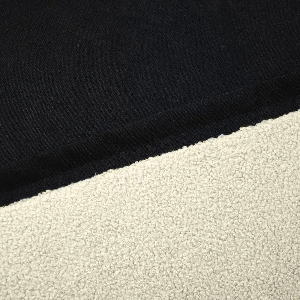 Fotoliu bean bag crem cu tapițerie din țesătură bouclé Lounge – SLOWDOWN