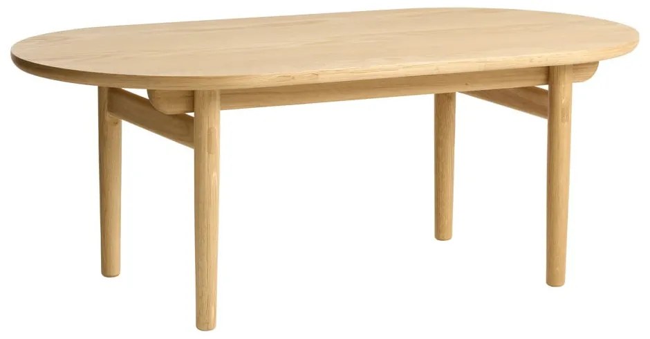 Măsuță de cafea în culoare naturală cu aspect de lemn de stejar 70x130 cm Carno – Unique Furniture